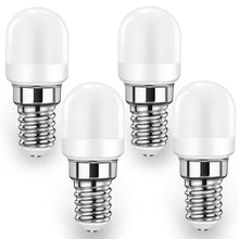 Load image into Gallery viewer, E14 LED Bulbs 2W, Equivalent to 20W-25W Halogen Bulb, SES Fridge LED Light Bulbs,Refrigerator lamp, Cooker Hood Bulbs, 140 LM, 6000K Cool White (4-Pack)