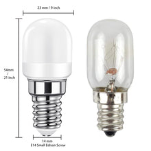 Load image into Gallery viewer, E14 LED Bulbs 2W, Equivalent to 20W-25W Halogen Bulb, SES Fridge LED Light Bulbs,Refrigerator lamp, Cooker Hood Bulbs, 140 LM, 2700K Warm White (4-Pack)