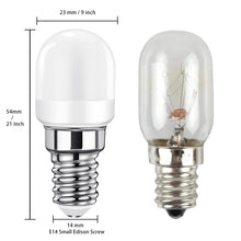 Load image into Gallery viewer, E14 LED Bulbs 2W, Equivalent to 20W-25W Halogen Bulb, SES Fridge LED Light Bulbs,Refrigerator lamp, Cooker Hood Bulbs, 140 LM, 2700K Warm White (4-Pack)
